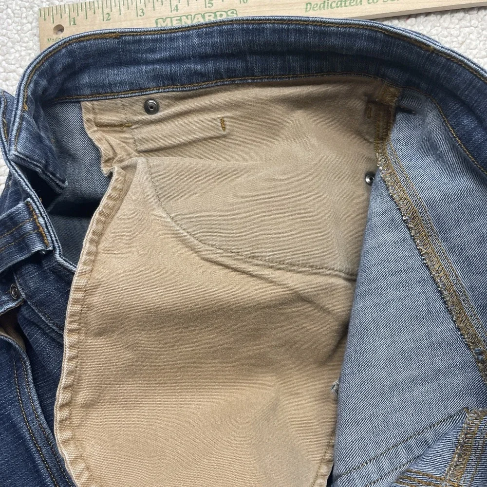 Duluth Trading Co Jeans Mens 36x32 Blue Ballroom Double Flex Straight Work Pants